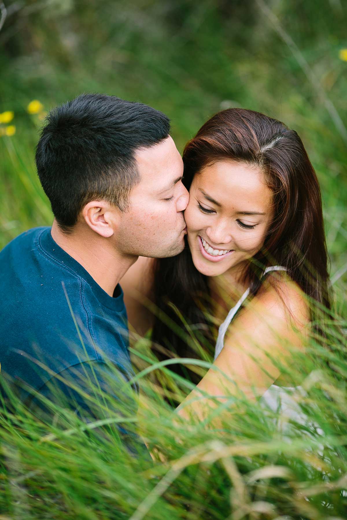 image of couple in the grass