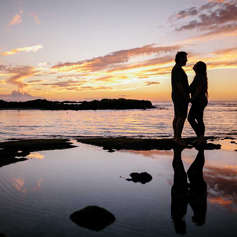 image of couple together in a tidepool