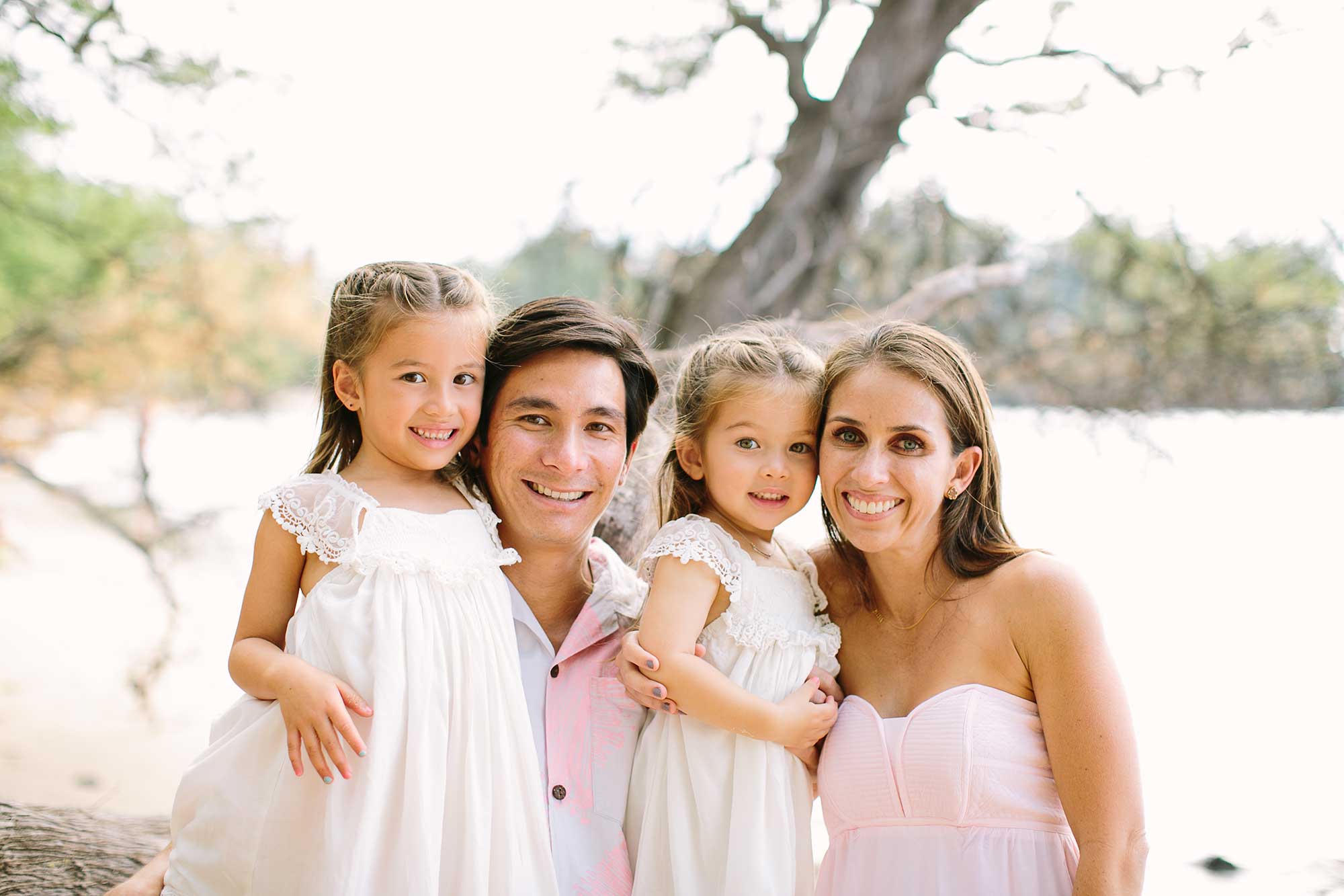 image of family at the beach