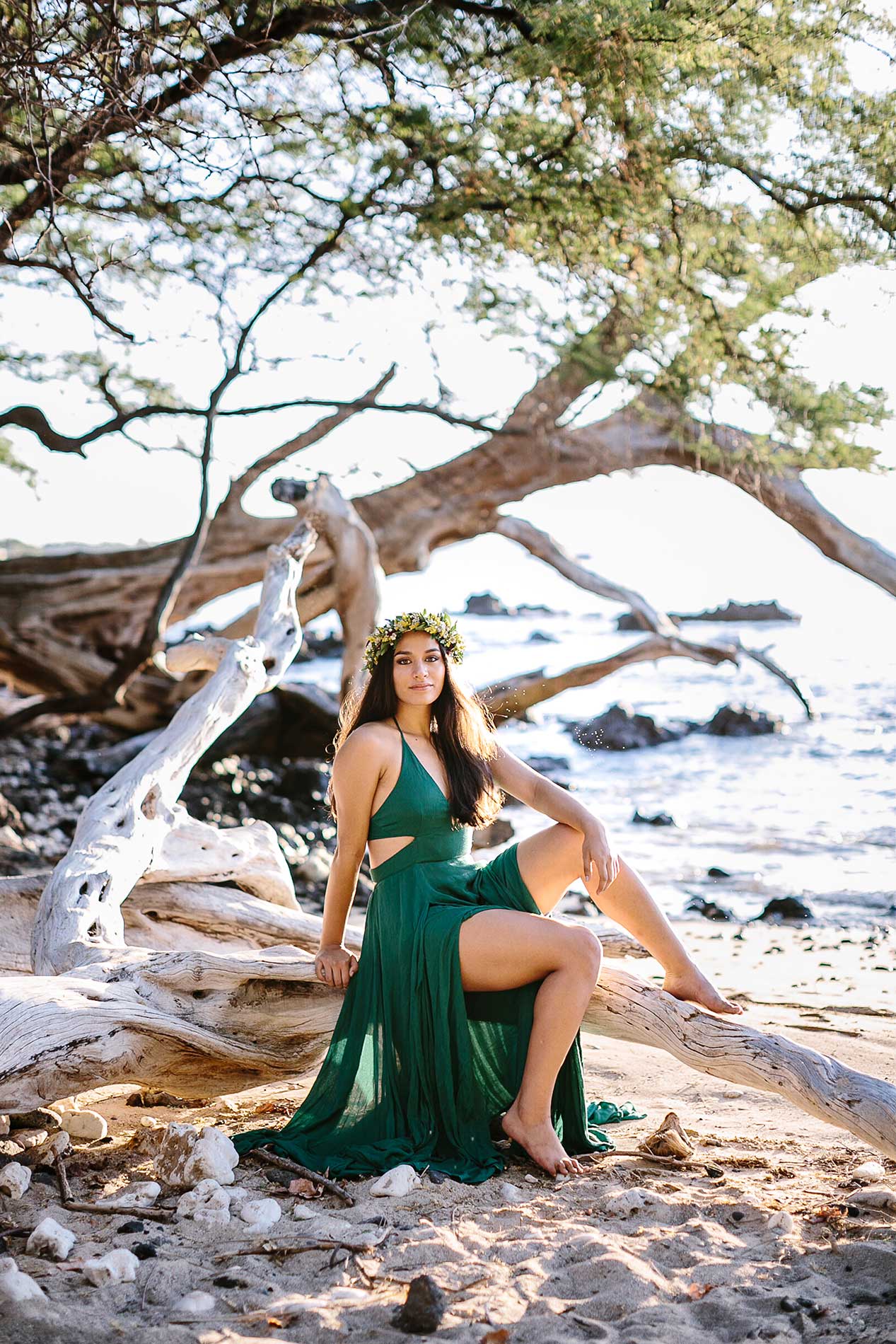 image of a senior portrait on the beach