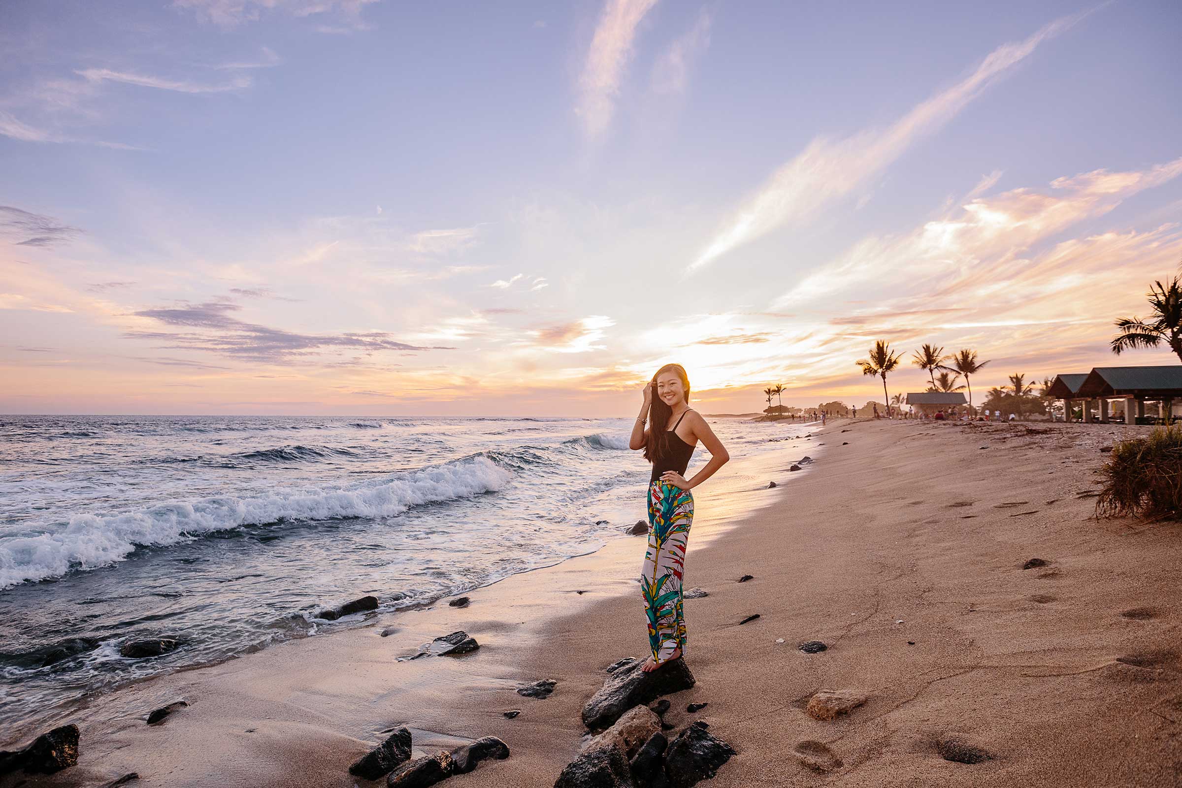 image of a senior portrait on the beach