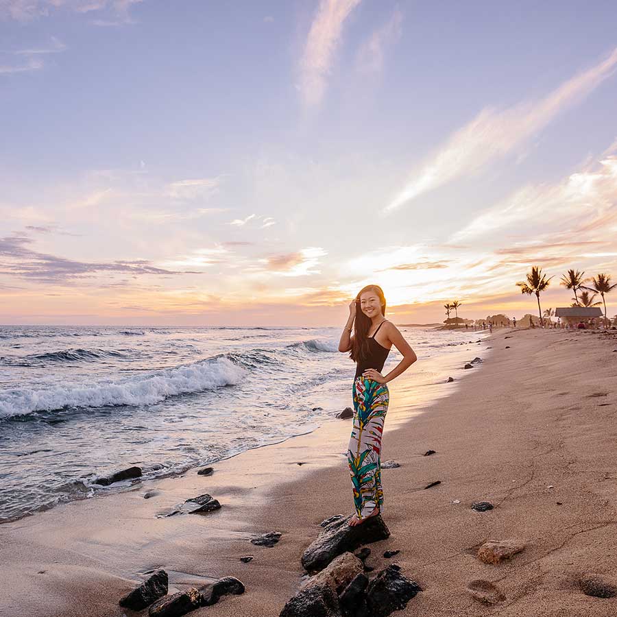 image of a senior portrait on the beach