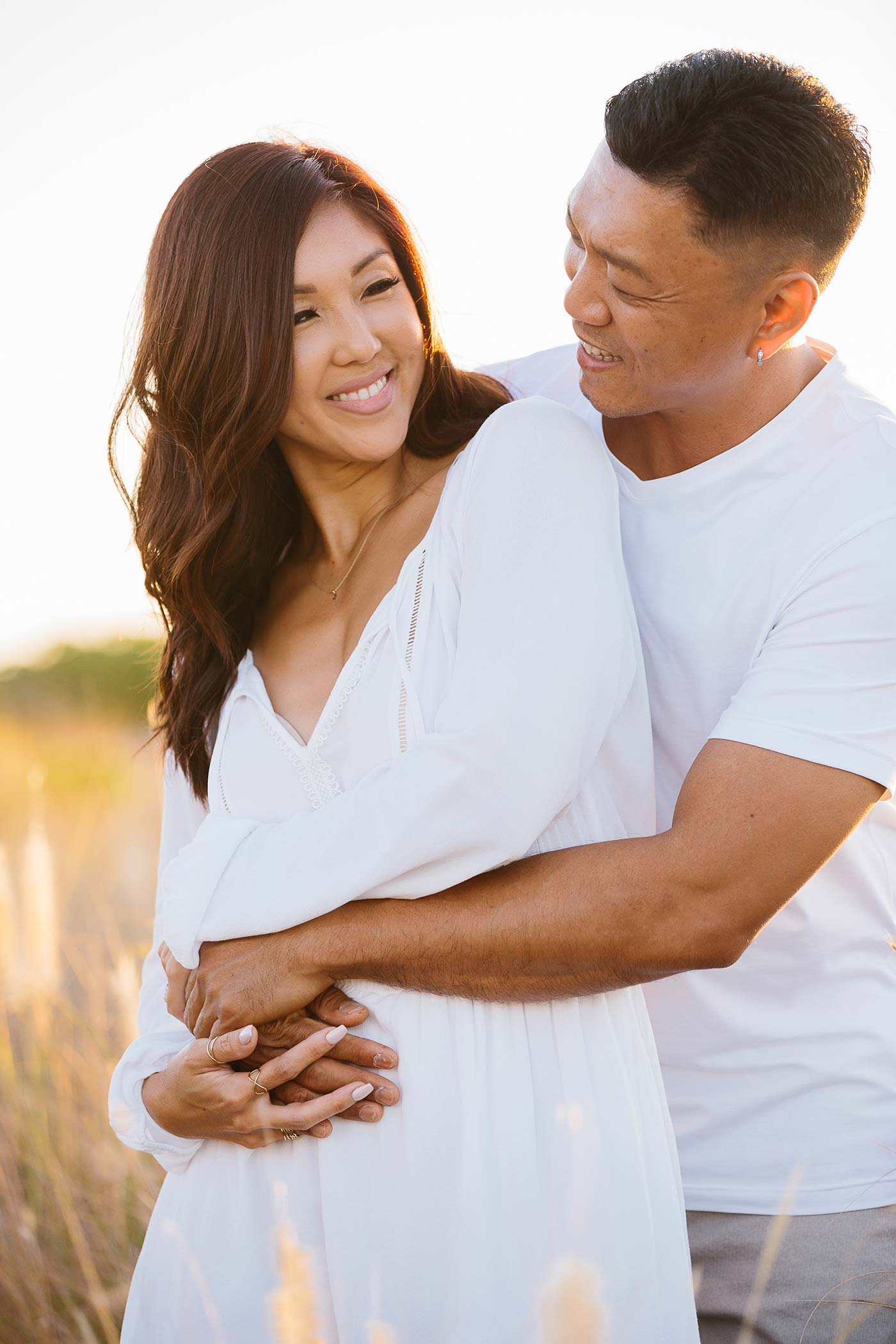 image of bridal couple hugging