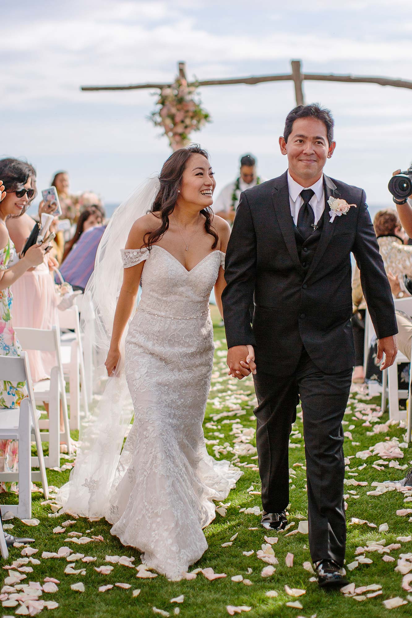 image of couple right after getting married