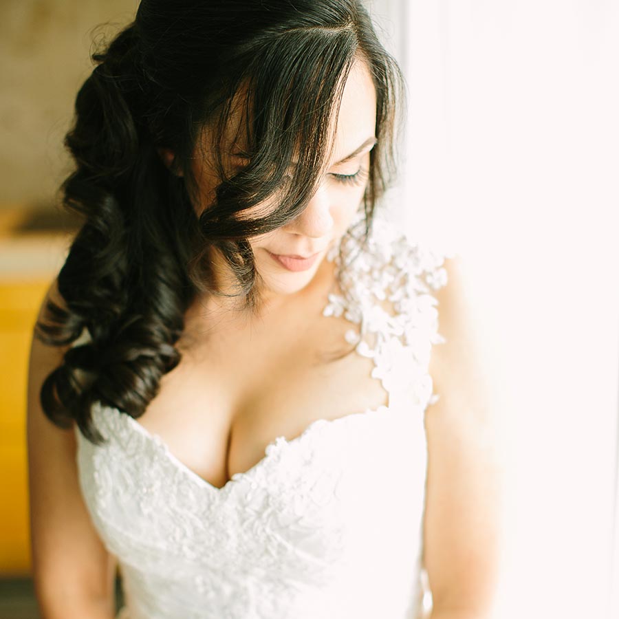 image of bride before wedding