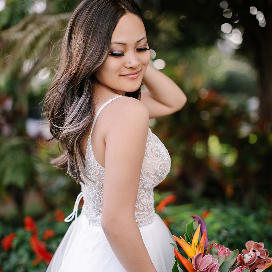 image of bride in her dress